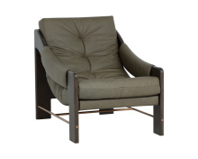 Sunpan 112512 - Rafferty Lounge Chair - Brown - Ludlow Dark Olive Leather